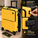 [LEVE 2 PAGUE 1] Mala de Viagem SkyZoom em ABS com Rodinhas 360° Alça Ajustável e Fechamento com Senha