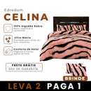 [LEVE 2 PAGUE 1] Edredom Celina em Algodão e Percal (Maciez e Elegância) +2 BRINDES: Capas para Travesseiro