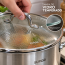 [LEVE 2 PAGUE 1] Panela ChefStar em Aço Inox Antiaderente com Alças e Tampa de Vidro +BRINDE: Kit Utensílios de Cozinha