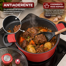 [LEVE 2 PAGUE 1] Panela Arezzo em Aço Inox Antiaderente com Alças com Travas e Tampa de Vidro +BRINDE: Kit Utensílios de Cozinha